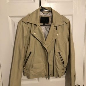 Tan leather jacket
